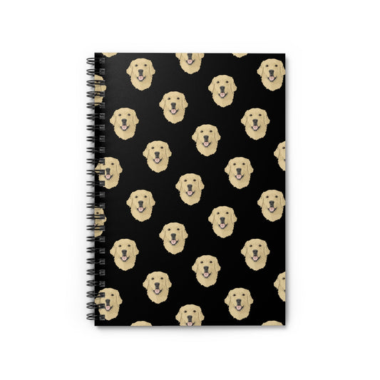 Golden Retriever Faces | Spiral Notebook - Detezi Designs-28414720836612644817