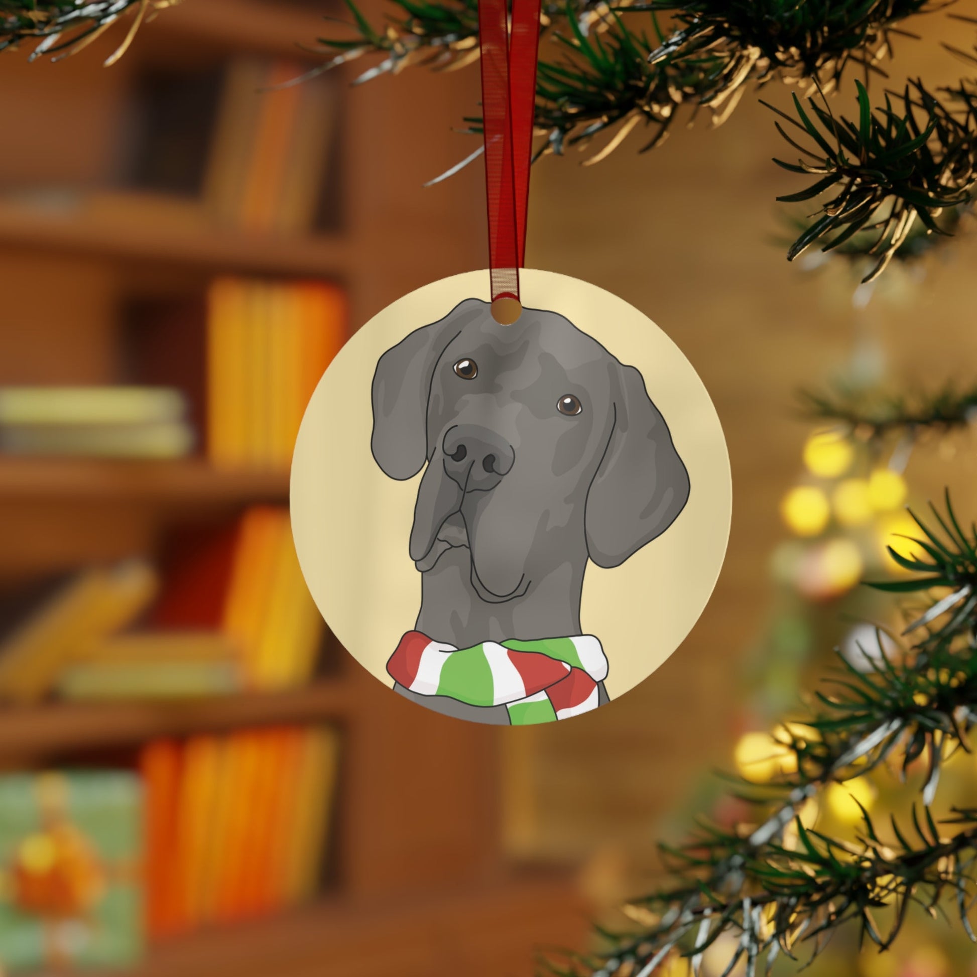 Great Dane | 2023 Holiday Ornament - Detezi Designs-32669177842972421637