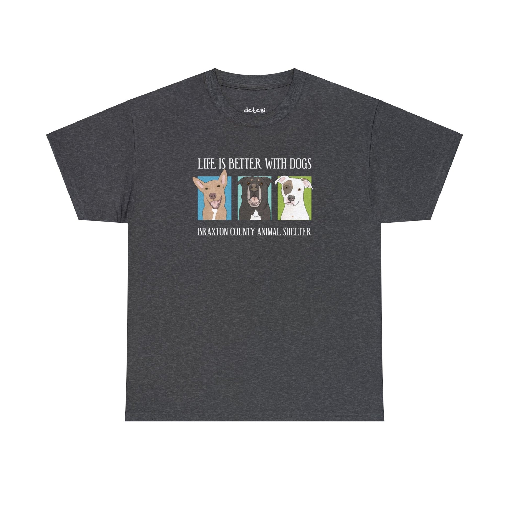 Gunner, Bear, and Abby | FUNDRAISER for Braxton County Animal Shelter | T-shirt - Detezi Designs-22491052666069079480