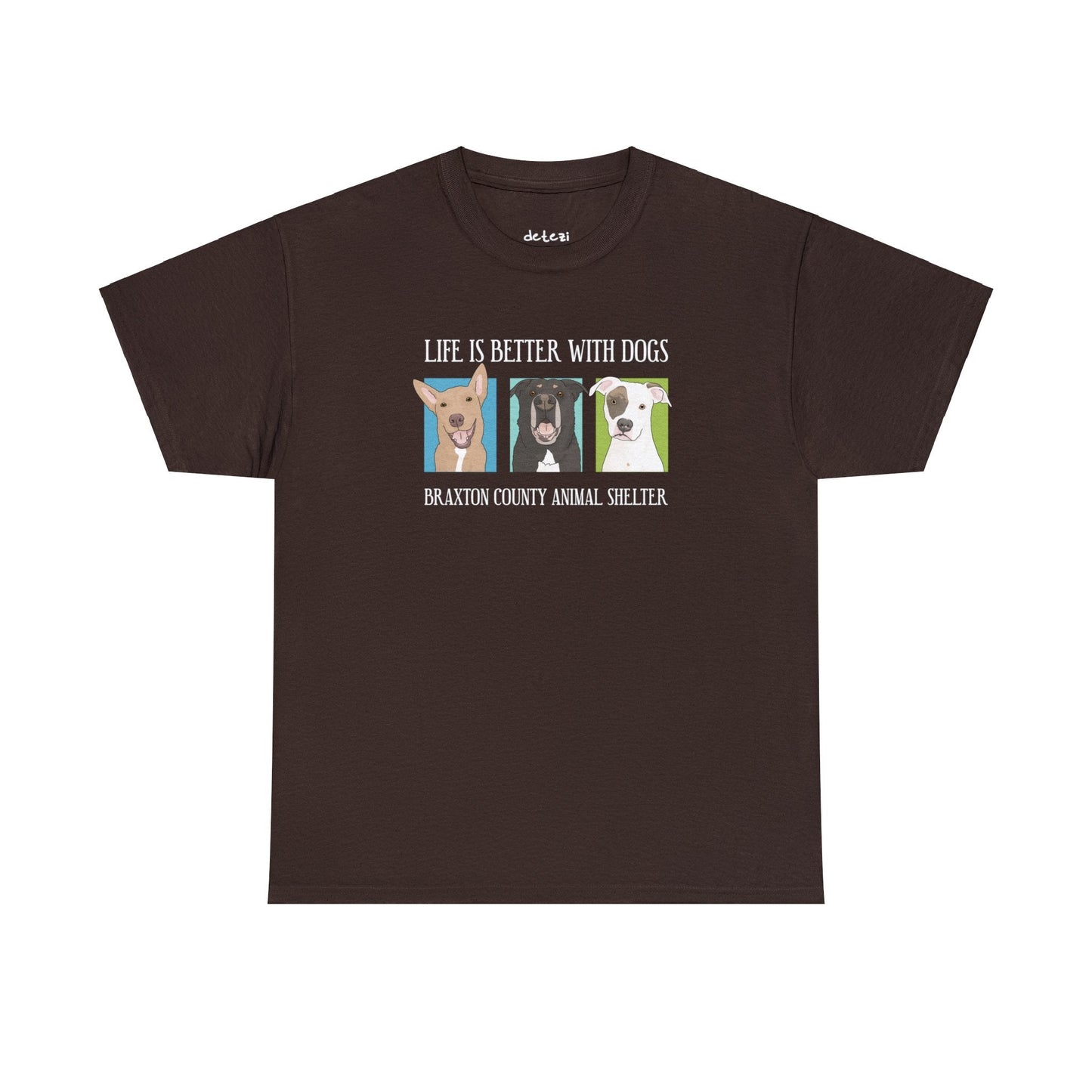 Gunner, Bear, and Abby | FUNDRAISER for Braxton County Animal Shelter | T-shirt - Detezi Designs-28487650851037074952