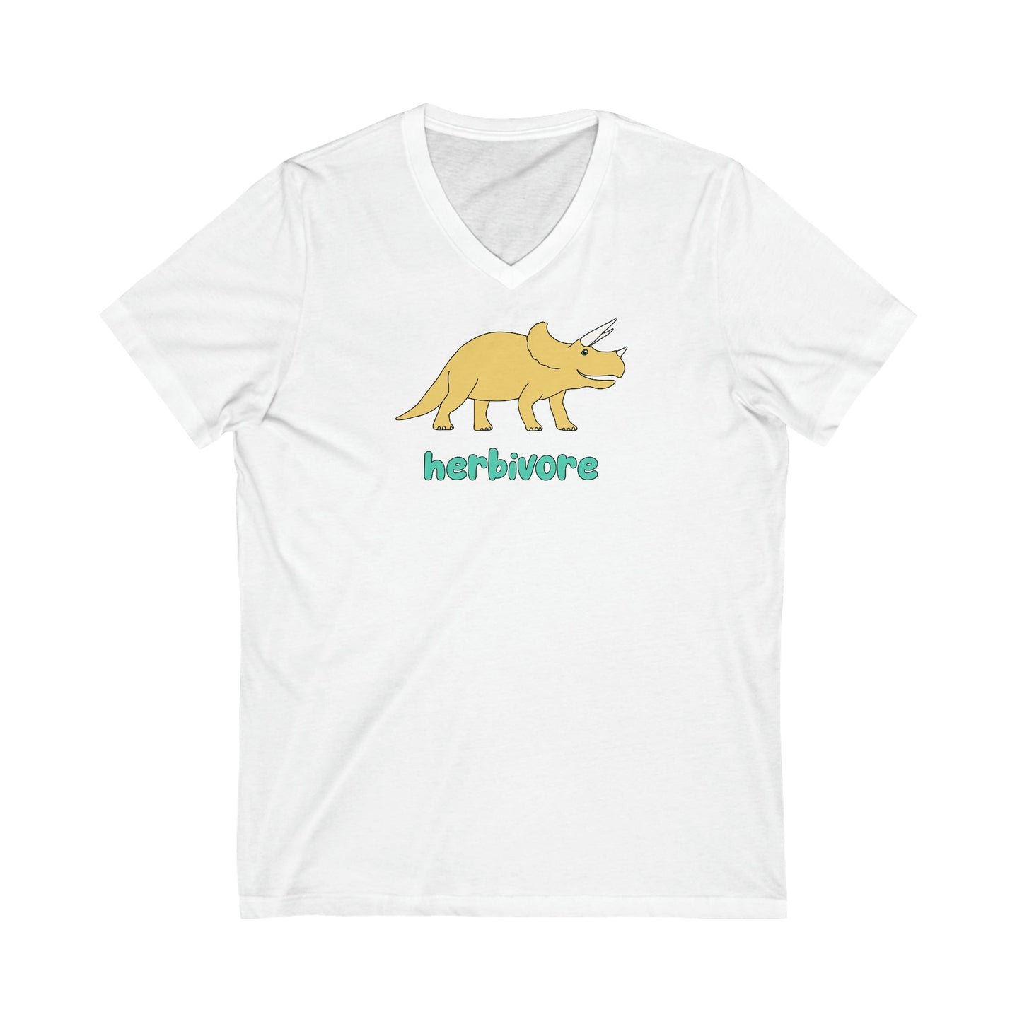 Herbivore | Unisex V-Neck Tee - Detezi Designs-19093968608005204661