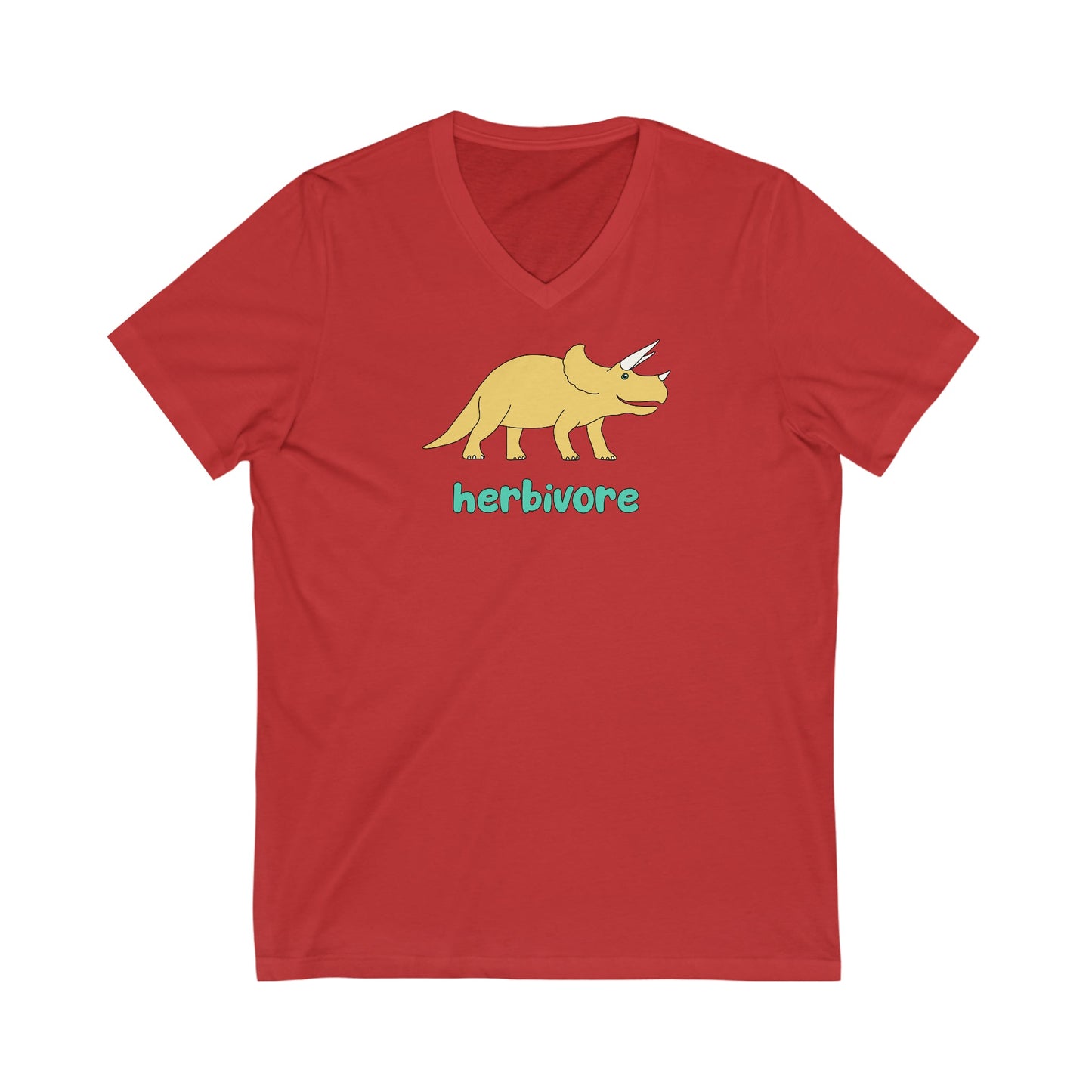 Herbivore | Unisex V-Neck Tee - Detezi Designs-32621301883051441693