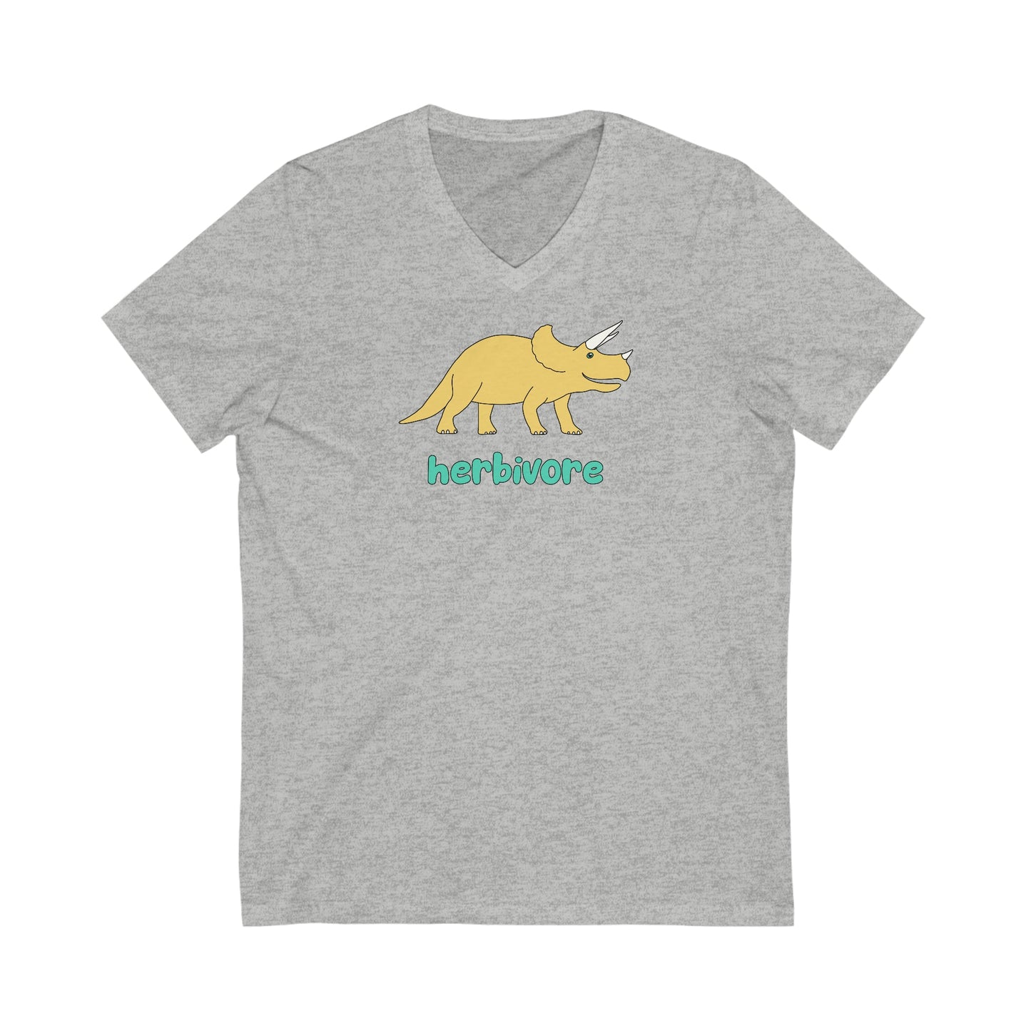 Herbivore | Unisex V-Neck Tee - Detezi Designs-86395334183224598472