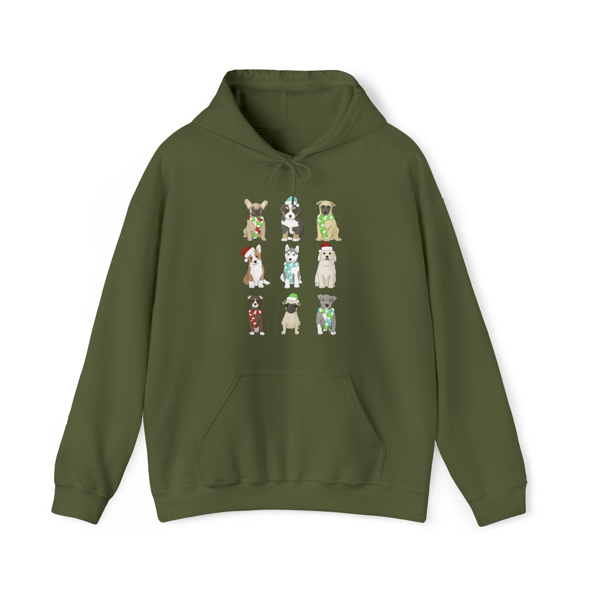 Holiday Puppies | Hooded Sweatshirt - Detezi Designs-58797001786502147237