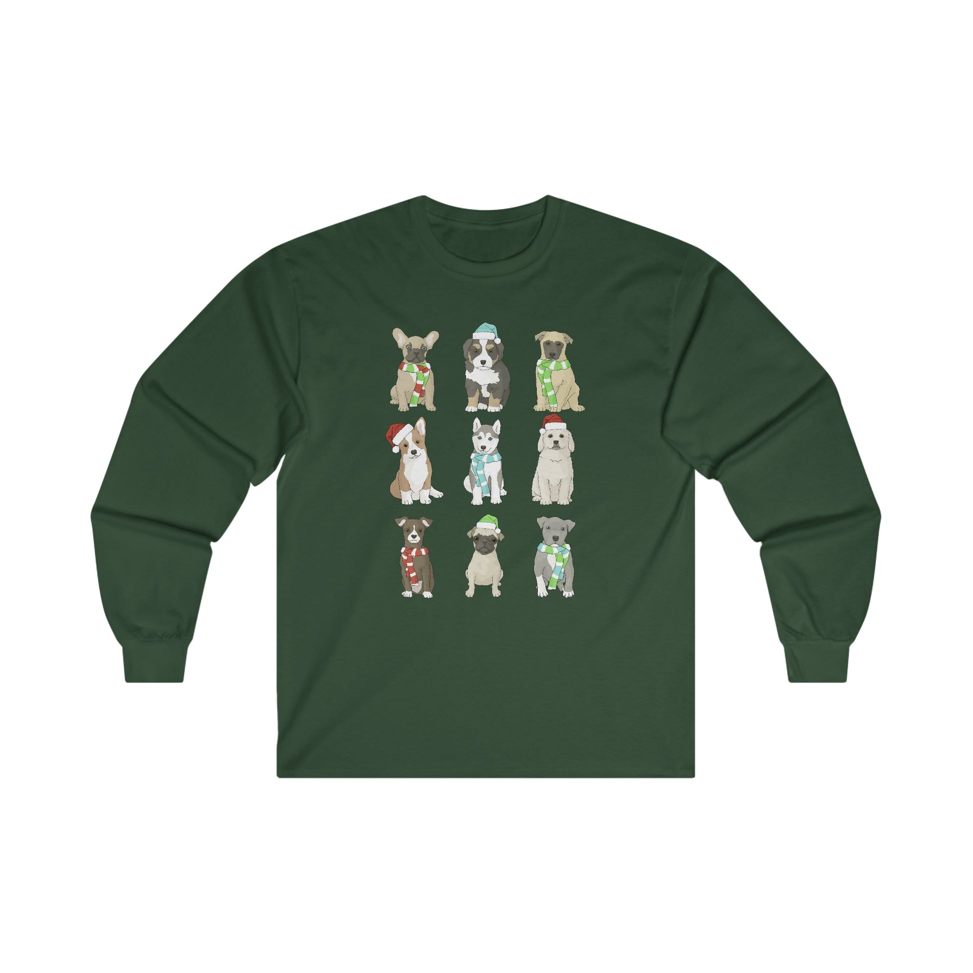 Holiday Puppies | Long Sleeve Tee - Detezi Designs-13206026539949086671