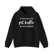 Load image into Gallery viewer, If You Don&#39;t Love Pit Bulls, We Can&#39;t Be Friends | Hooded Sweatshirt - Detezi Designs-24842677519469882272
