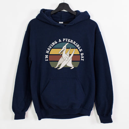 I'm Having A Pterrible Day | Hooded Sweatshirt - Detezi Designs-32948199106938158827