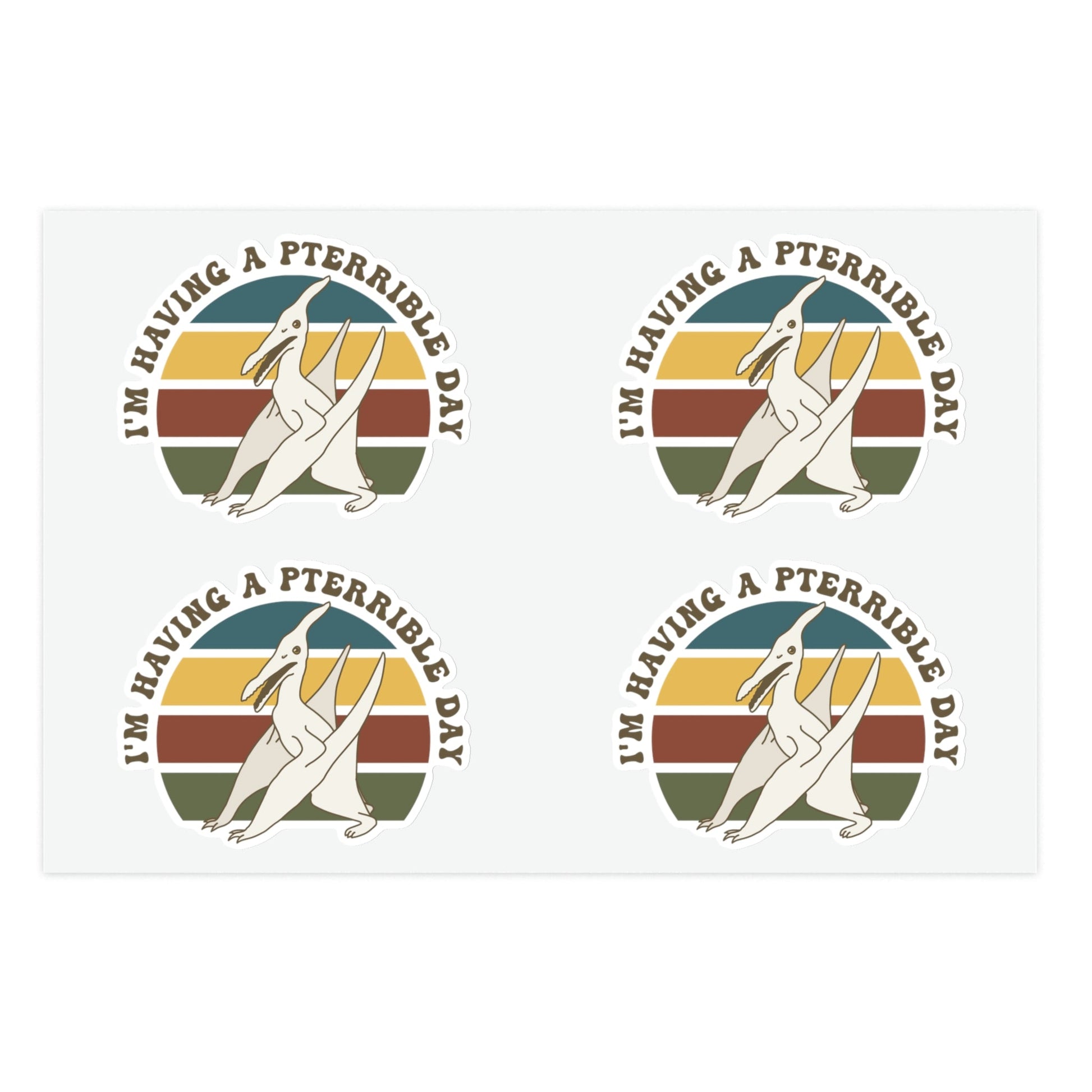 I'm Having A Pterrible Day | Sticker Sheets - Detezi Designs-18324221220714041186