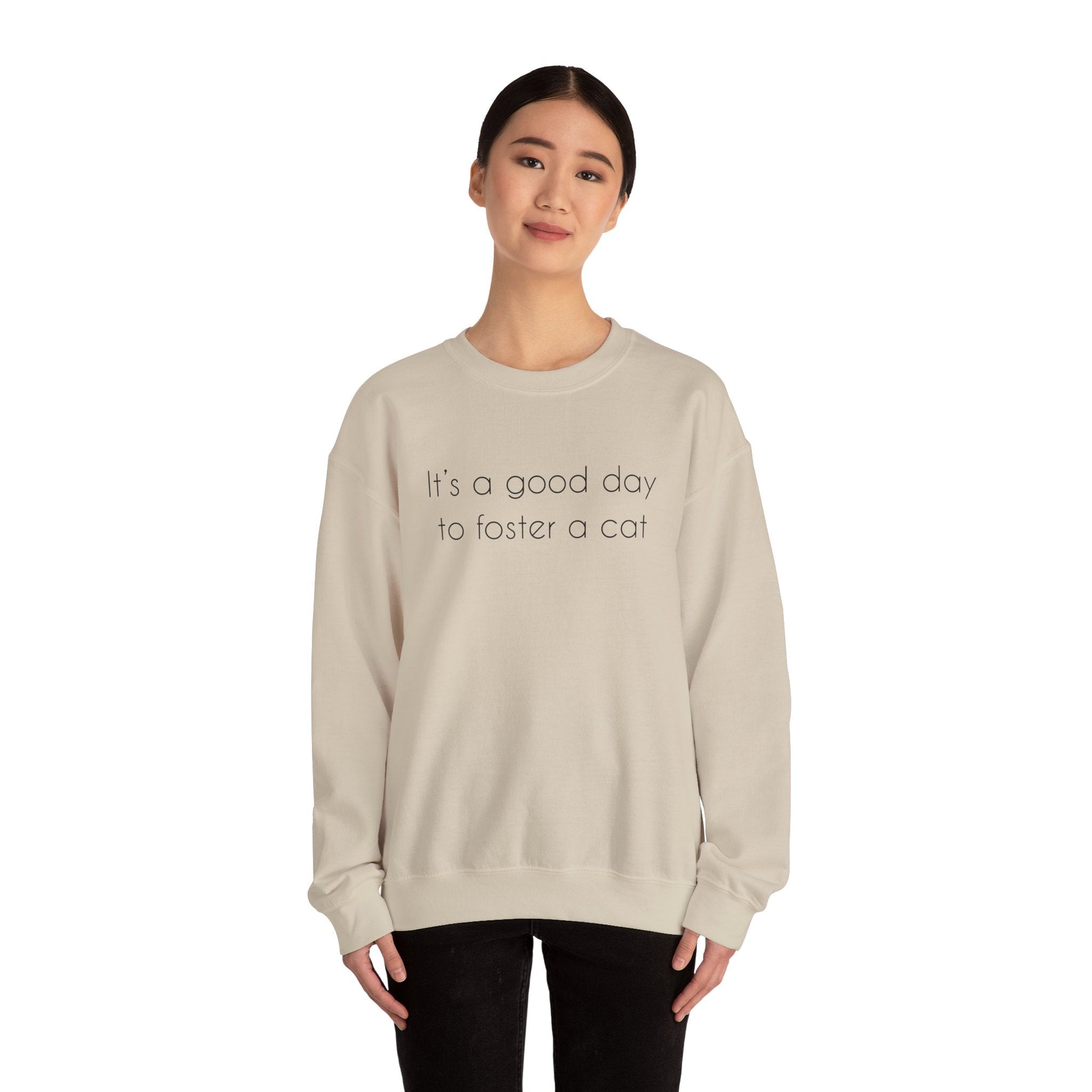 It's A Good Day To Foster A Cat | Crewneck Sweatshirt - Detezi Designs-33422701570957055398