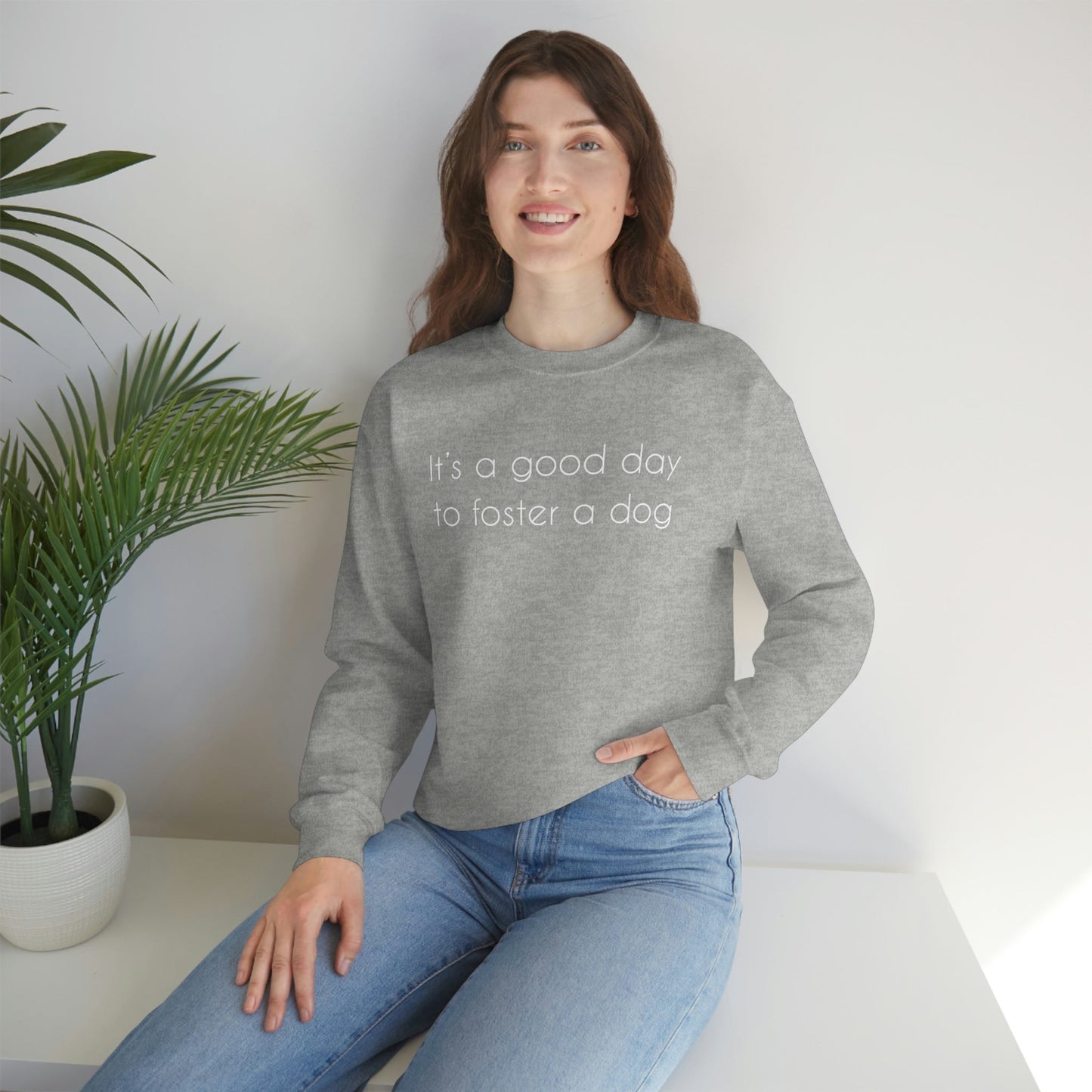 It's A Good Day To Foster A Dog | Crewneck Sweatshirt - Detezi Designs-15958584517517546175