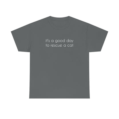 It's A Good Day To Rescue A Cat | Text Tees - Detezi Designs-10195106383728871298