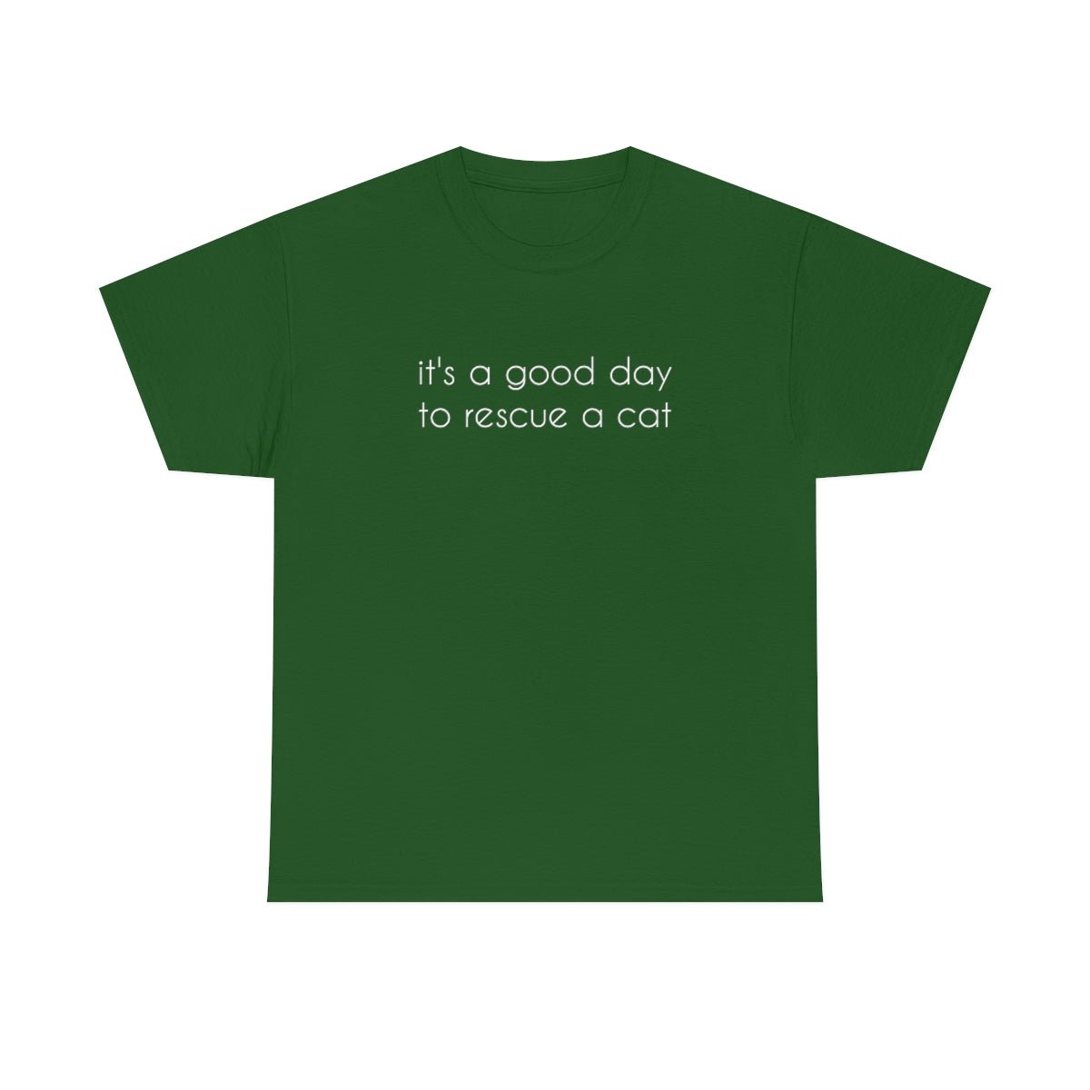 It's A Good Day To Rescue A Cat | Text Tees - Detezi Designs-22435437500164245872