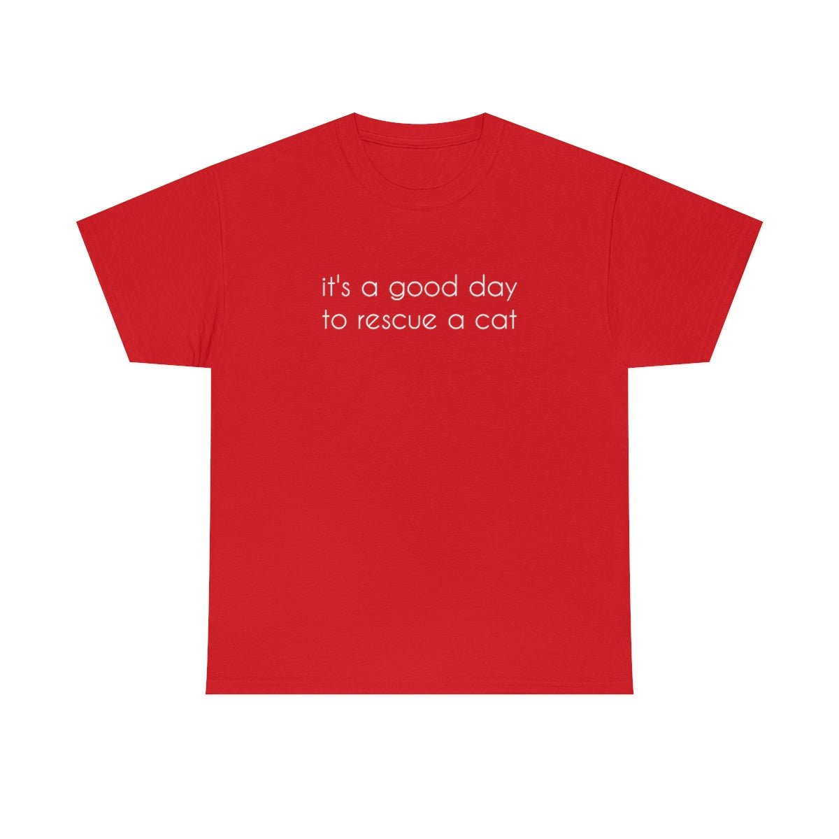It's A Good Day To Rescue A Cat | Text Tees - Detezi Designs-26686834415761394402