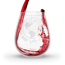Load image into Gallery viewer, It&#39;s My Cat&#39;s World | Stemless Wine Glass - Detezi Designs-11621558987417837079
