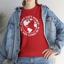 Load image into Gallery viewer, It&#39;s My Cat&#39;s World | Text Tees - Detezi Designs-22883122723160035861
