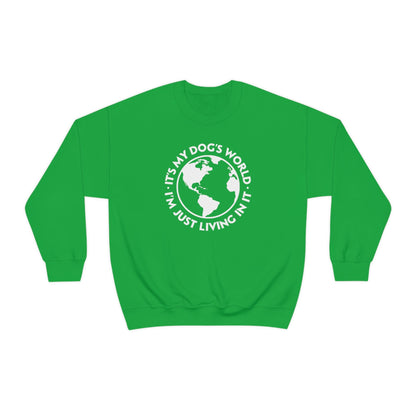 It's My Dog's World | Crewneck Sweatshirt - Detezi Designs-15513035627078006603