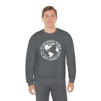 It's My Dog's World | Crewneck Sweatshirt - Detezi Designs-18795171745725802451