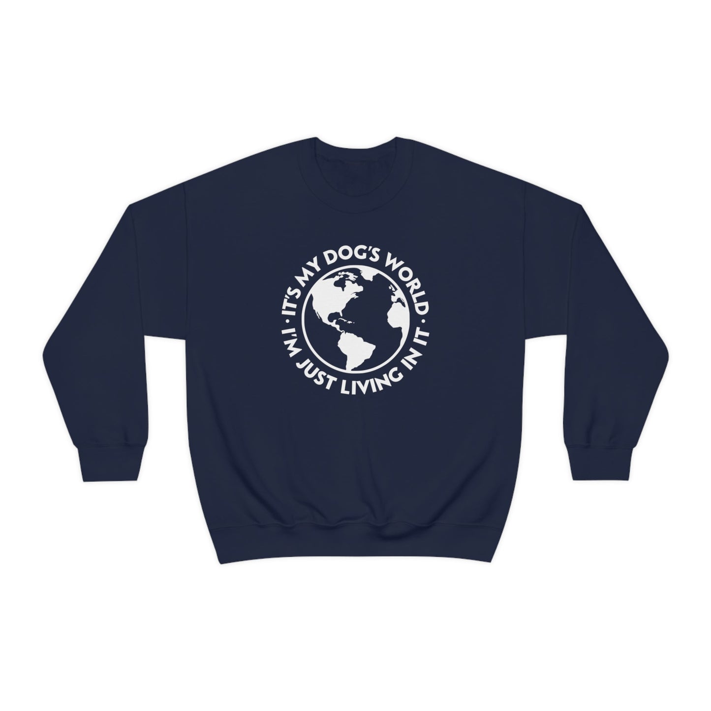 It's My Dog's World | Crewneck Sweatshirt - Detezi Designs-27700392020857771081