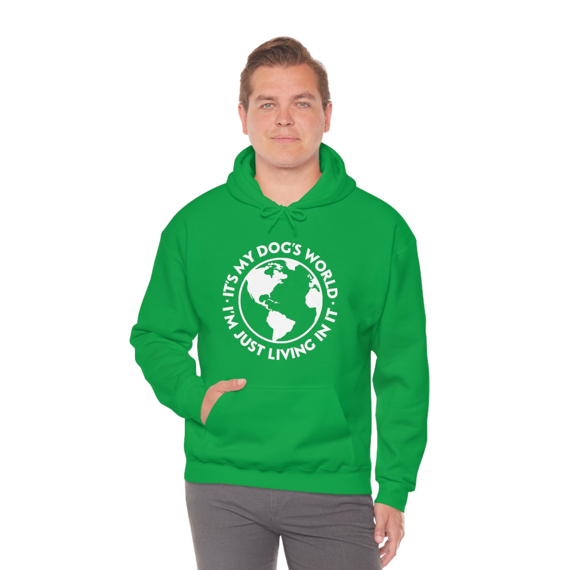 It's My Dog's World | Hooded Sweatshirt - Detezi Designs-25790424223539111823