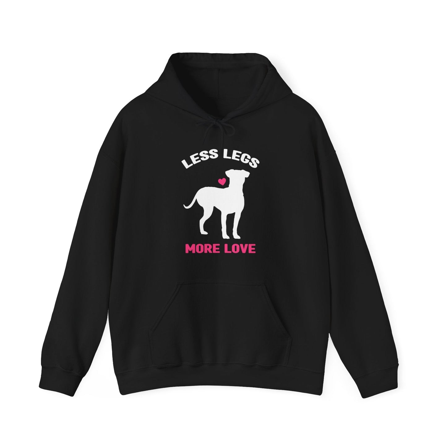 Less Legs, More Love | Hooded Sweatshirt - Detezi Designs-16752299354812178062