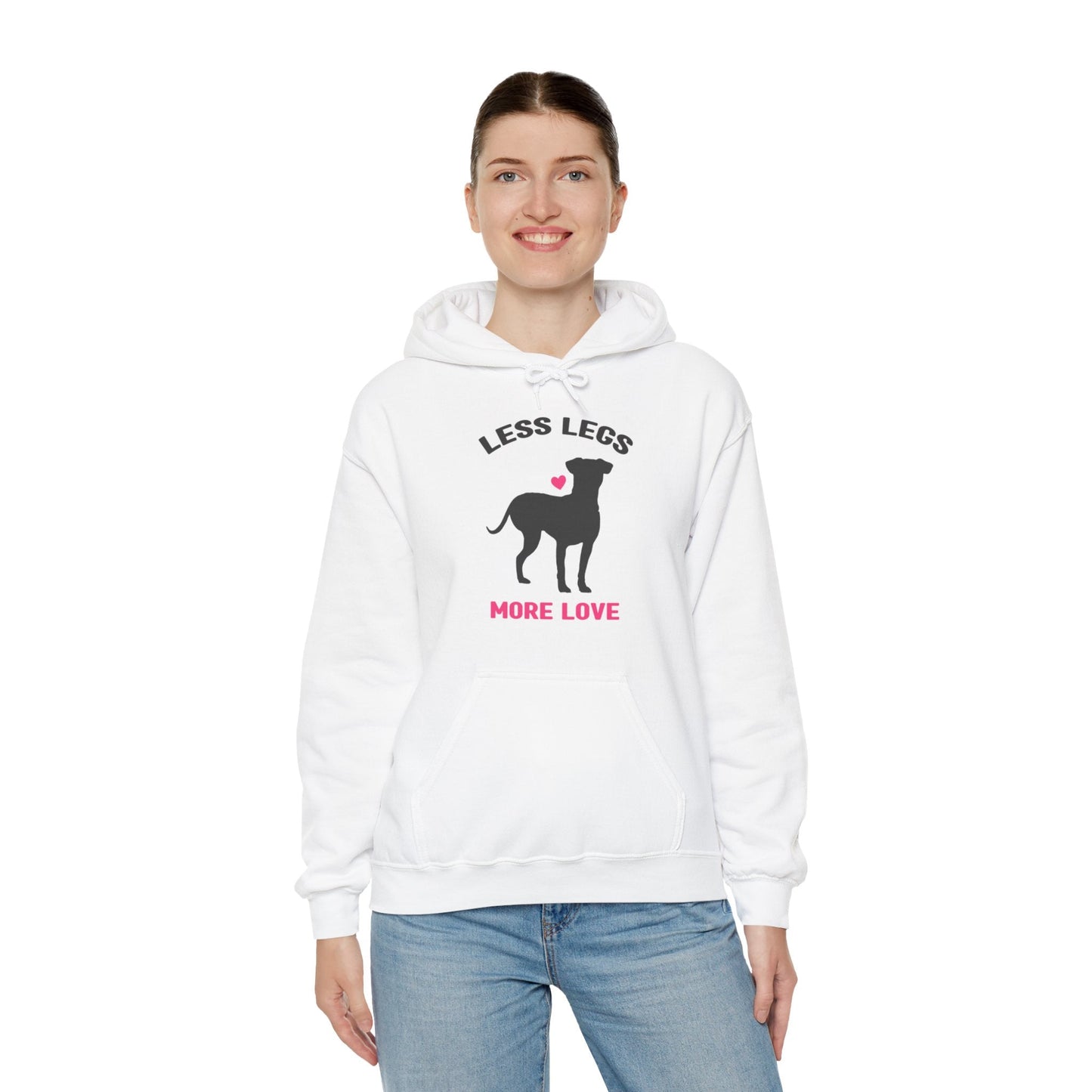 Less Legs, More Love | Hooded Sweatshirt - Detezi Designs-45834146319491736181