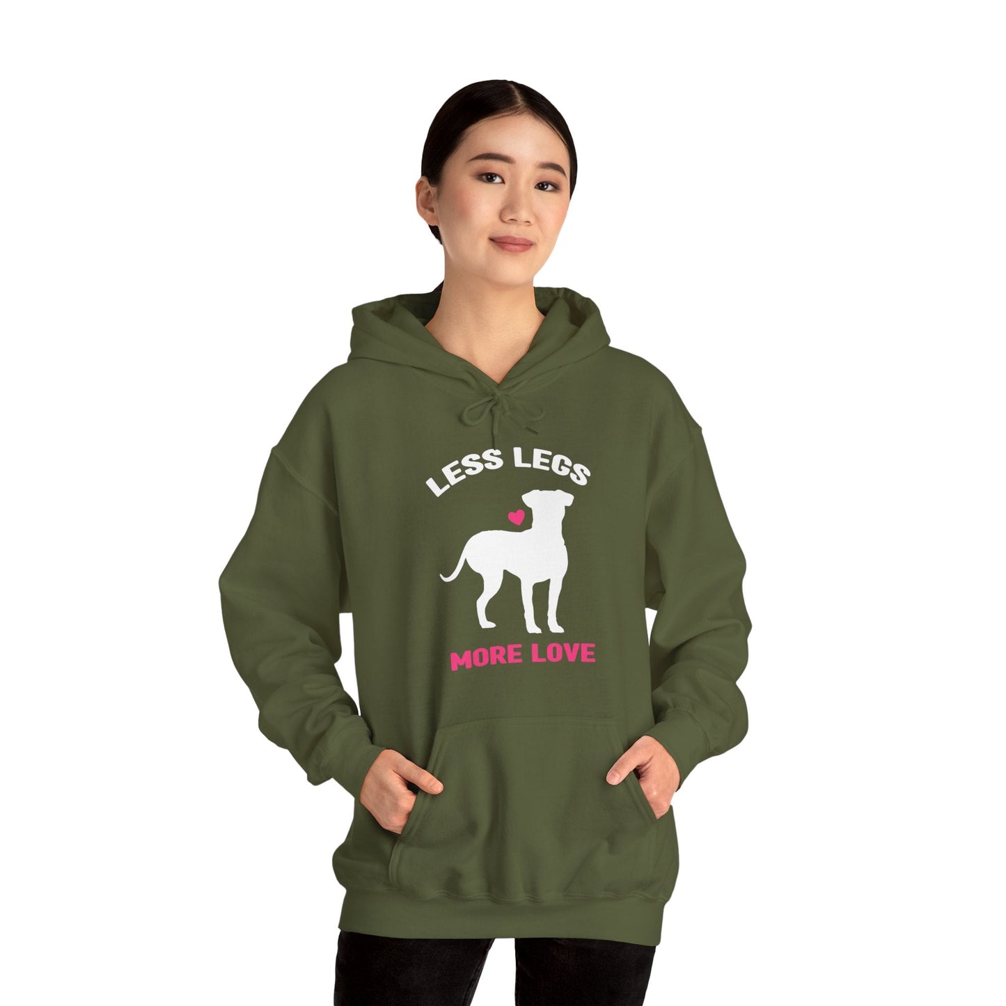 Less Legs, More Love | Hooded Sweatshirt - Detezi Designs-45834146319491736181