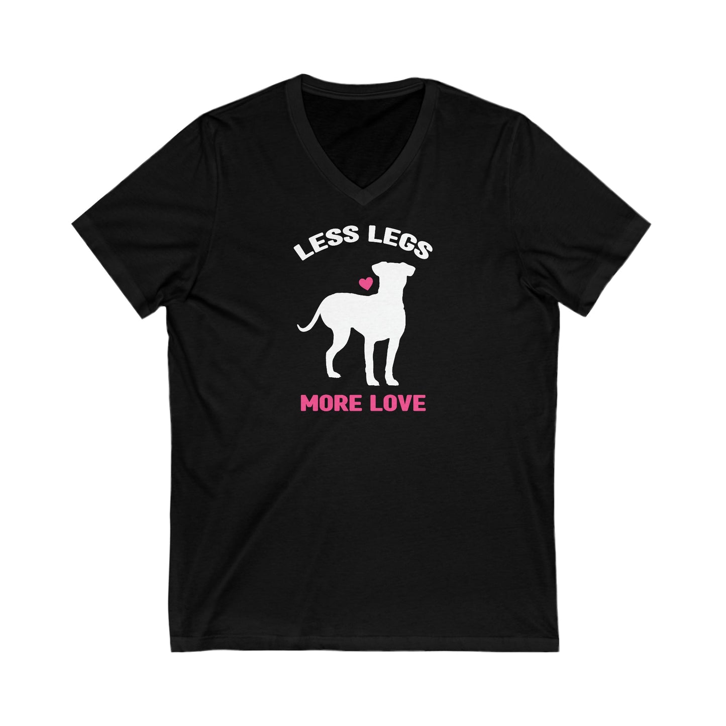 Less Legs, More Love | Unisex V-Neck Tee - Detezi Designs-15155284324320375605