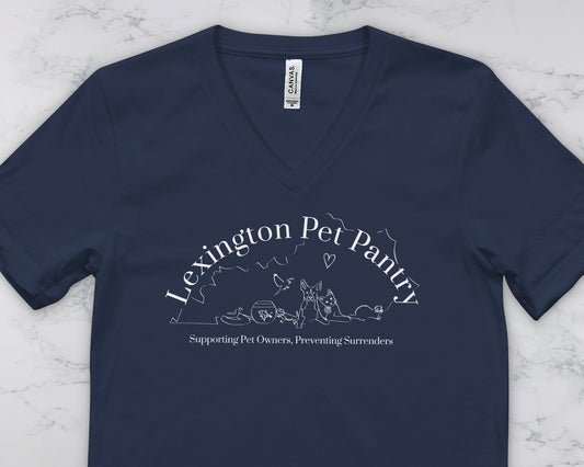 Lexington Pet Pantry | FUNDRAISER | Unisex V-Neck Tee - Detezi Designs-25533174150832217678