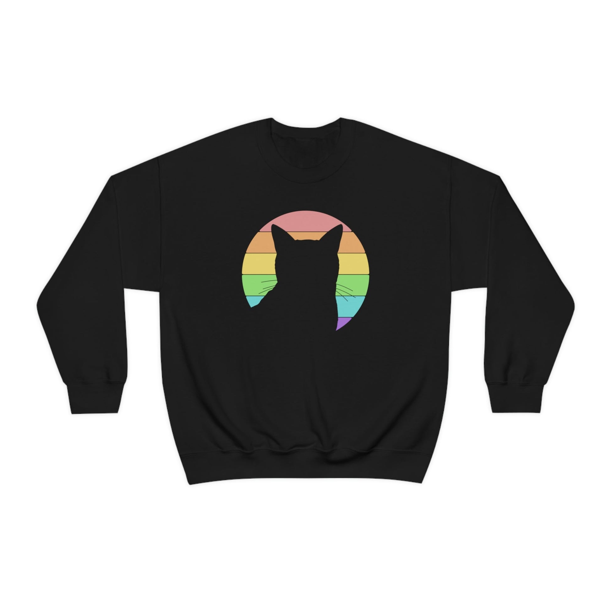 LGBTQ+ Pride | Cat Silhouette | Crewneck Sweatshirt - Detezi Designs-27903914597187259320