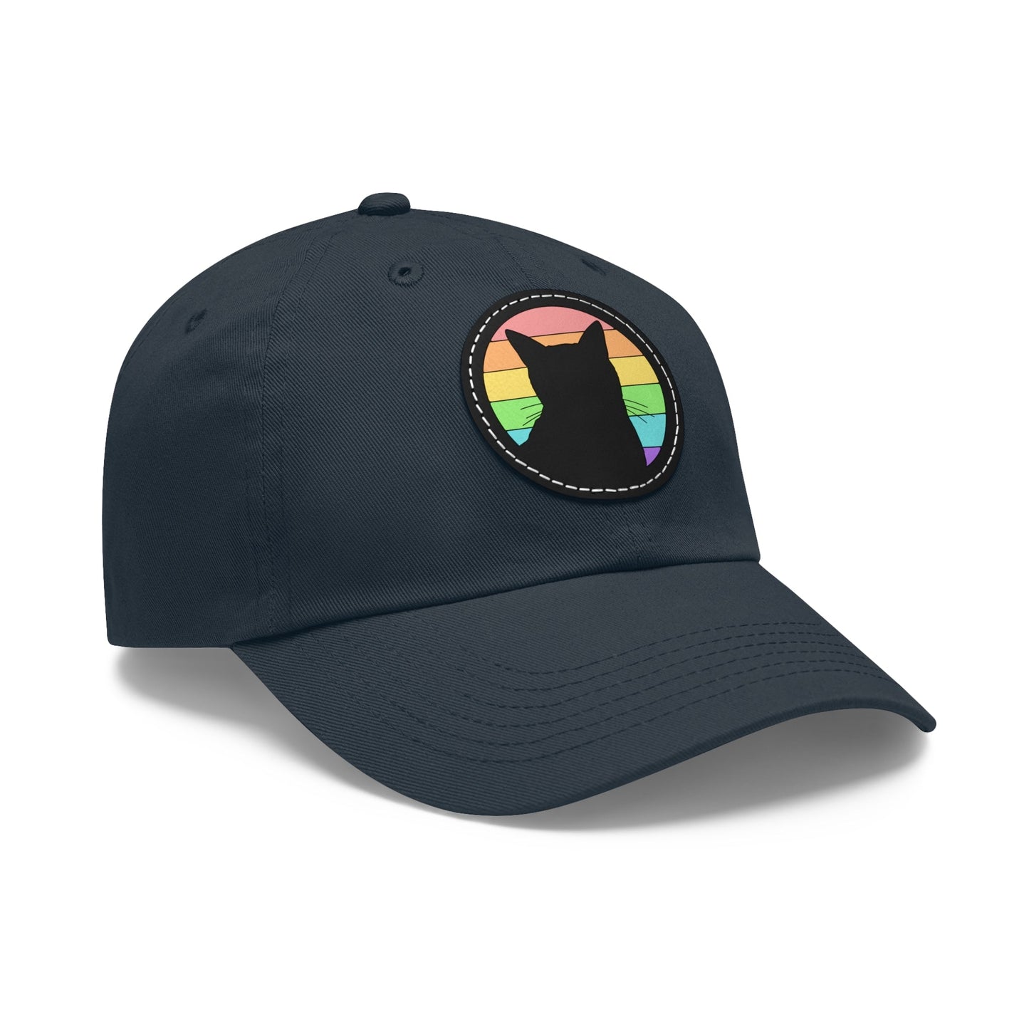 LGBTQ+ Pride | Cat Silhouette | Dad Hat - Detezi Designs-14090786885394299593