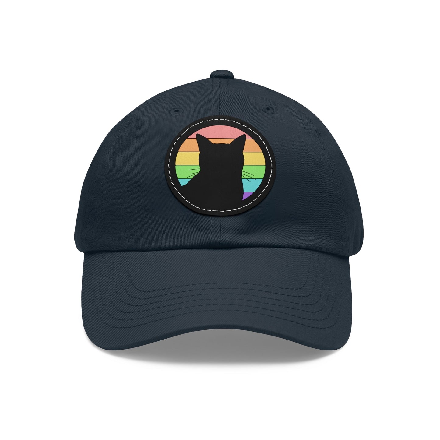 LGBTQ+ Pride | Cat Silhouette | Dad Hat - Detezi Designs-21771444420294050844