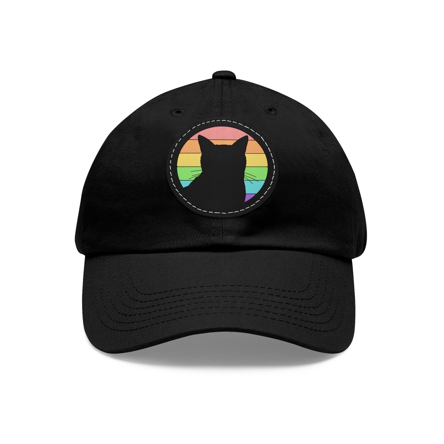 LGBTQ+ Pride | Cat Silhouette | Dad Hat - Detezi Designs-87397507423560141068