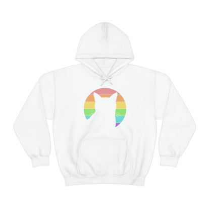 LGBTQ+ Pride | Cat Silhouette | Hooded Sweatshirt - Detezi Designs-12400653877406184723