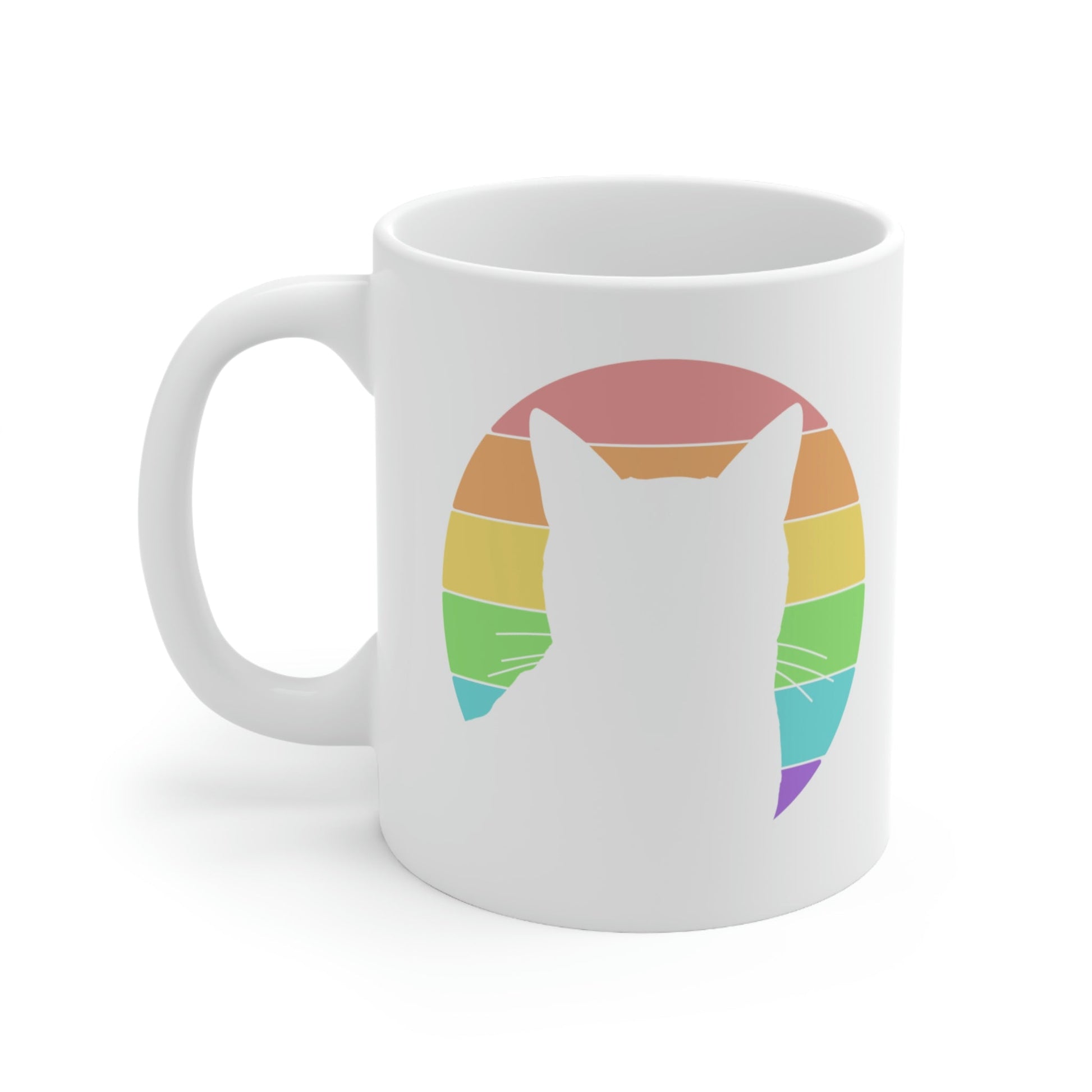LGBTQ+ Pride | Cat Silhouette | Mug - Detezi Designs-32416455721768212246