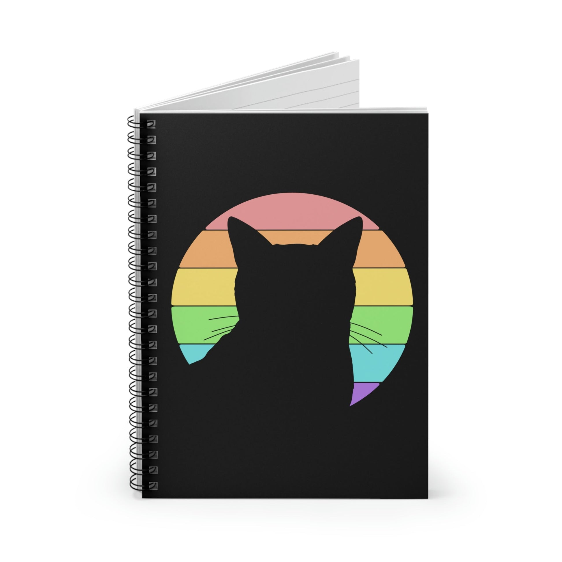 LGBTQ+ Pride | Cat Silhouette | Notebook - Detezi Designs-19618623769270217544