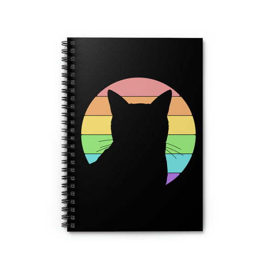 LGBTQ+ Pride | Cat Silhouette | Notebook - Detezi Designs-19618623769270217544