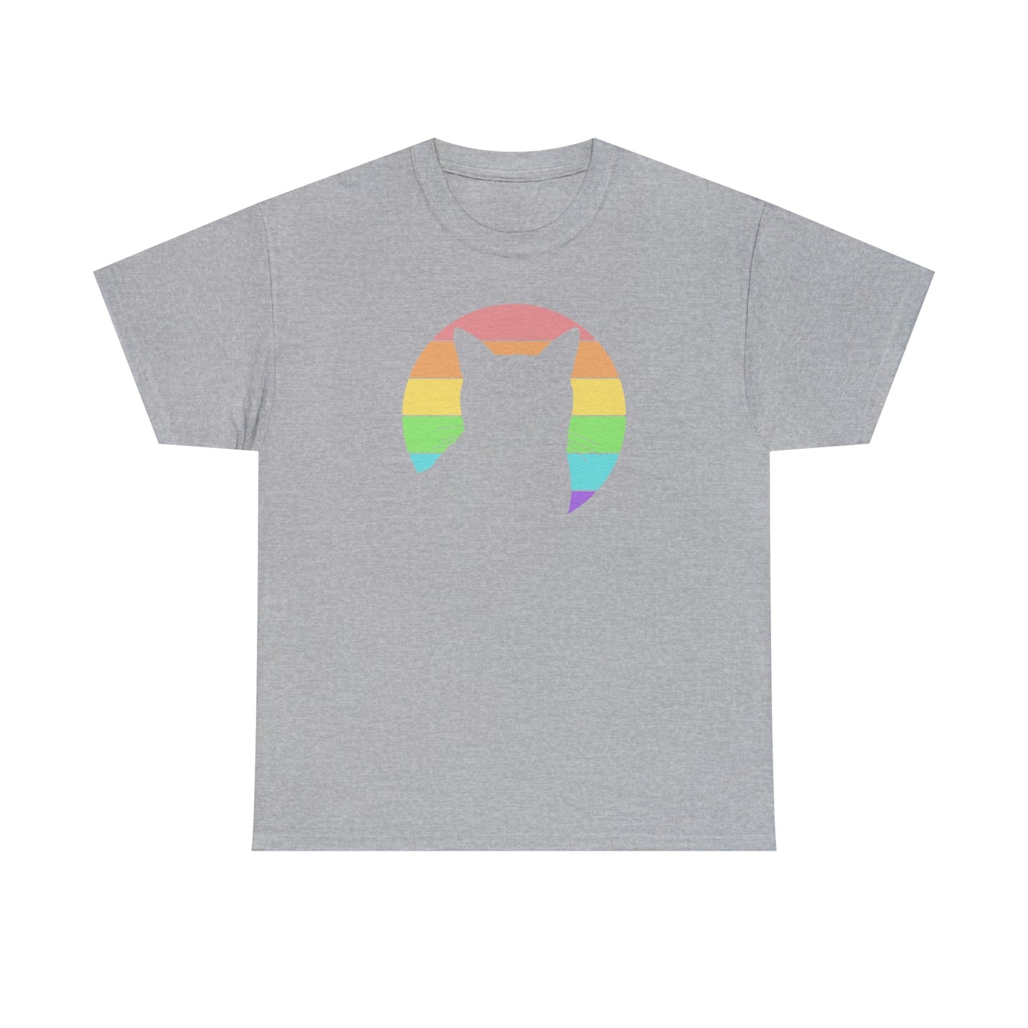LGBTQ+ Pride | Cat Silhouette | T-shirt - Detezi Designs-29899882801847229161