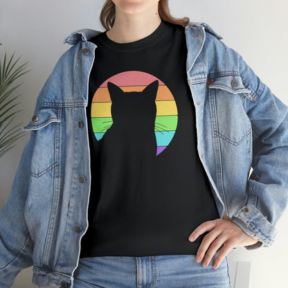 LGBTQ+ Pride | Cat Silhouette | T-shirt - Detezi Designs-49751973067168600165