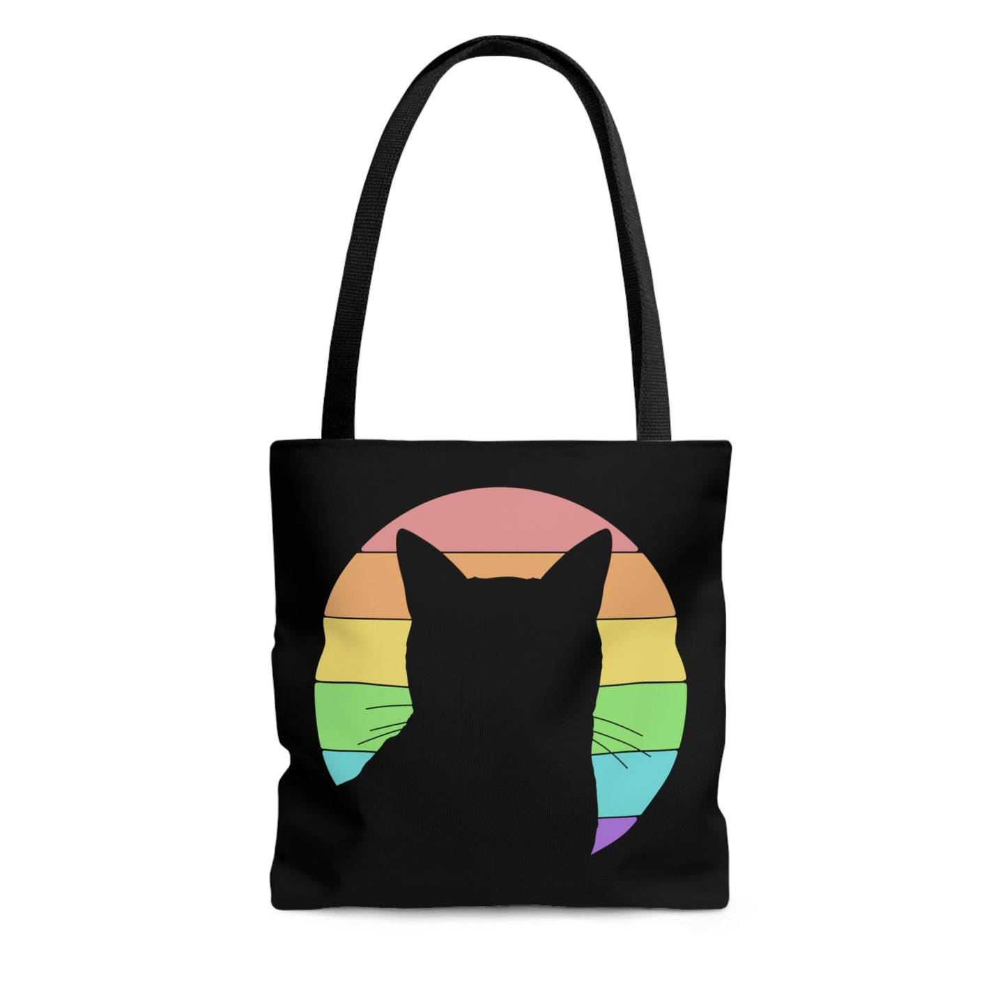 LGBTQ+ Pride | Cat Silhouette | Tote Bag - Detezi Designs-33801326817759433228