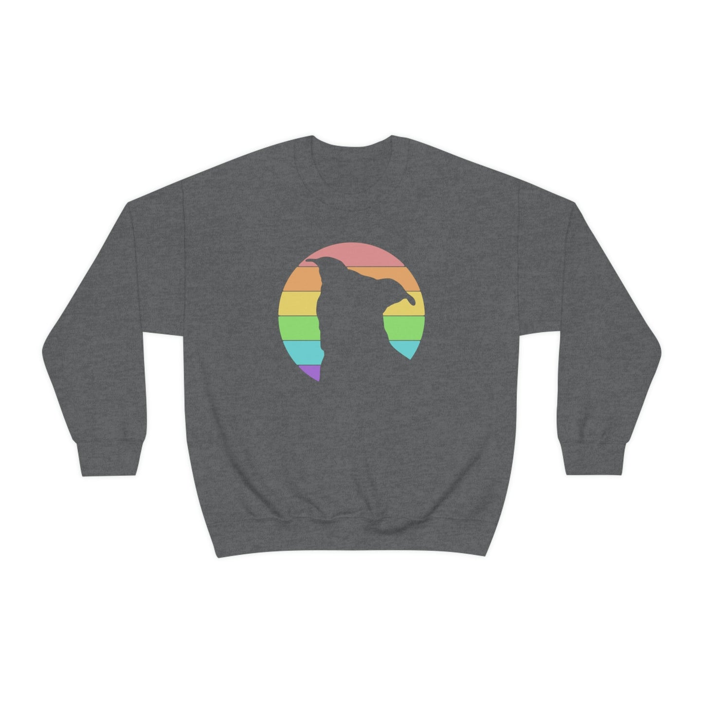 LGBTQ+ Pride | Pit Bull Silhouette | Crewneck Sweatshirt - Detezi Designs-21651866976634779052