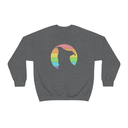 LGBTQ+ Pride | Pit Bull Silhouette | Crewneck Sweatshirt - Detezi Designs-21651866976634779052