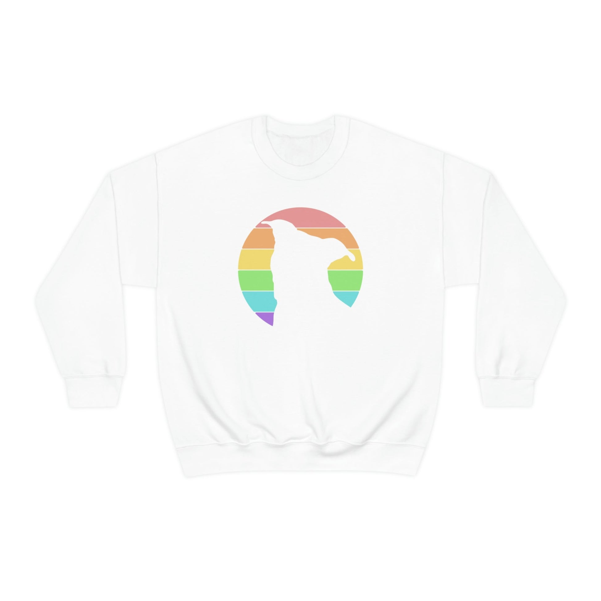 LGBTQ+ Pride | Pit Bull Silhouette | Crewneck Sweatshirt - Detezi Designs-23410745023386131033