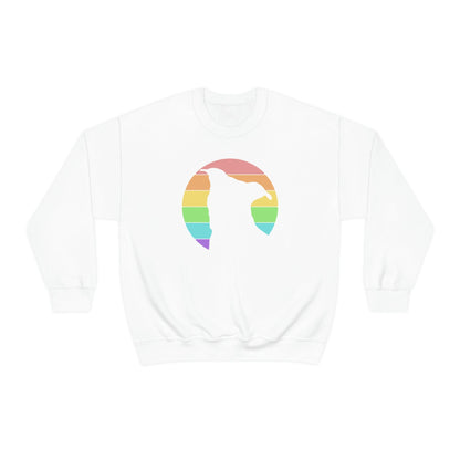 LGBTQ+ Pride | Pit Bull Silhouette | Crewneck Sweatshirt - Detezi Designs-23410745023386131033