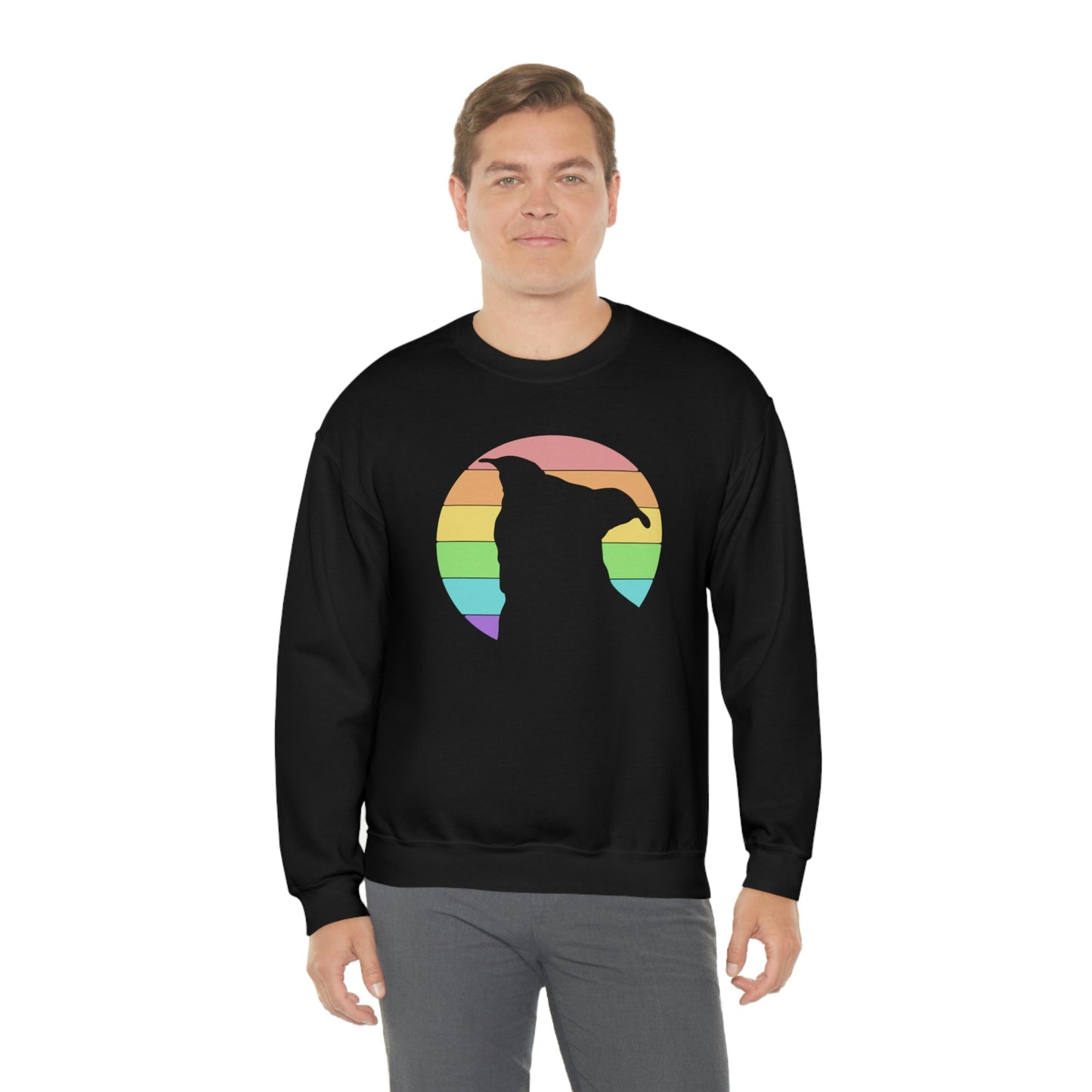 LGBTQ+ Pride | Pit Bull Silhouette | Crewneck Sweatshirt - Detezi Designs-28176528732122082748