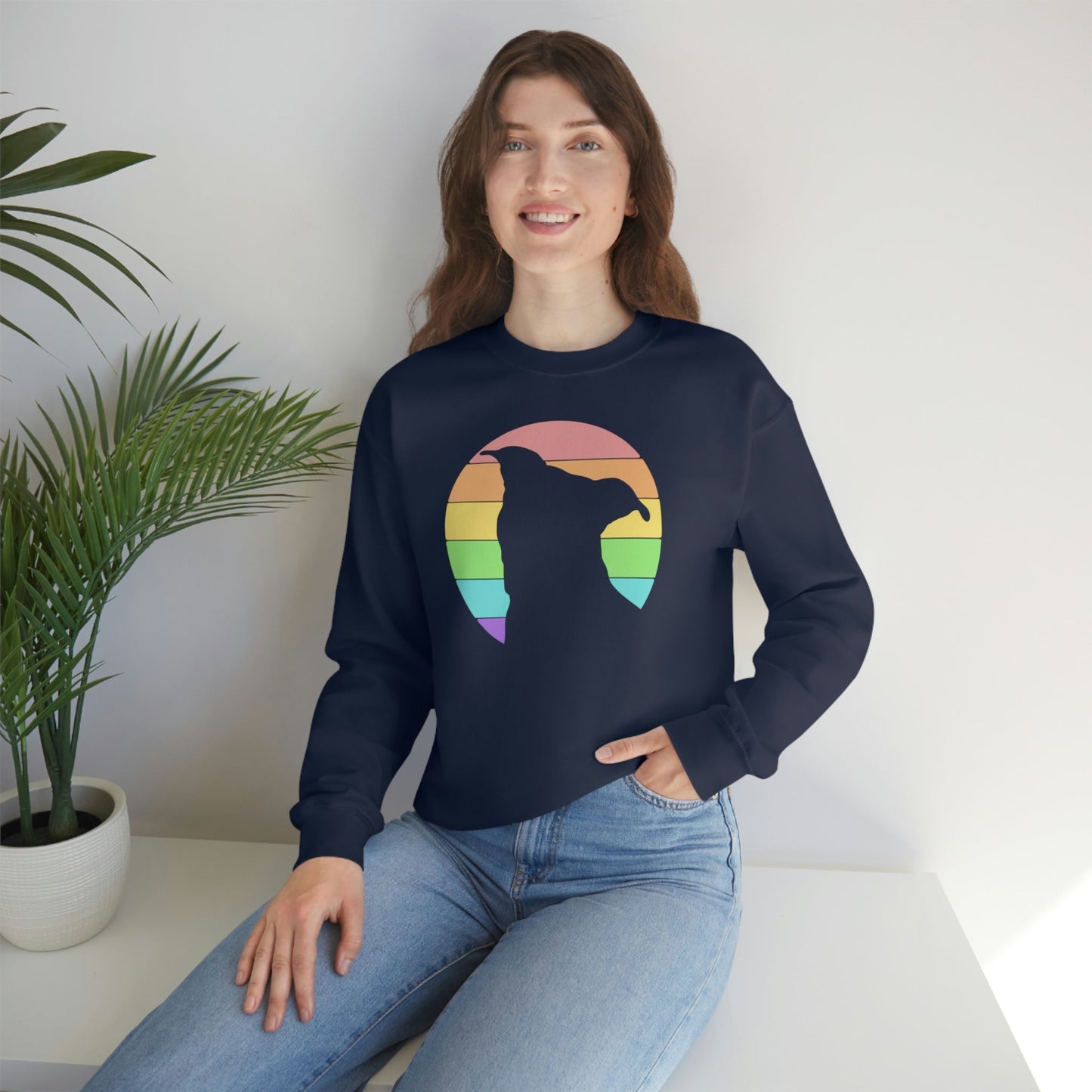 LGBTQ+ Pride | Pit Bull Silhouette | Crewneck Sweatshirt - Detezi Designs-30309123965576628652