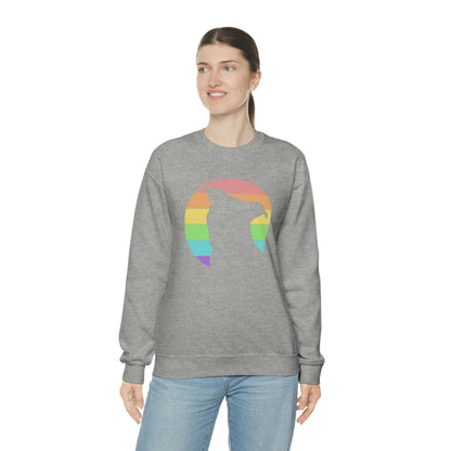 LGBTQ+ Pride | Pit Bull Silhouette | Crewneck Sweatshirt - Detezi Designs-59073720319833693384