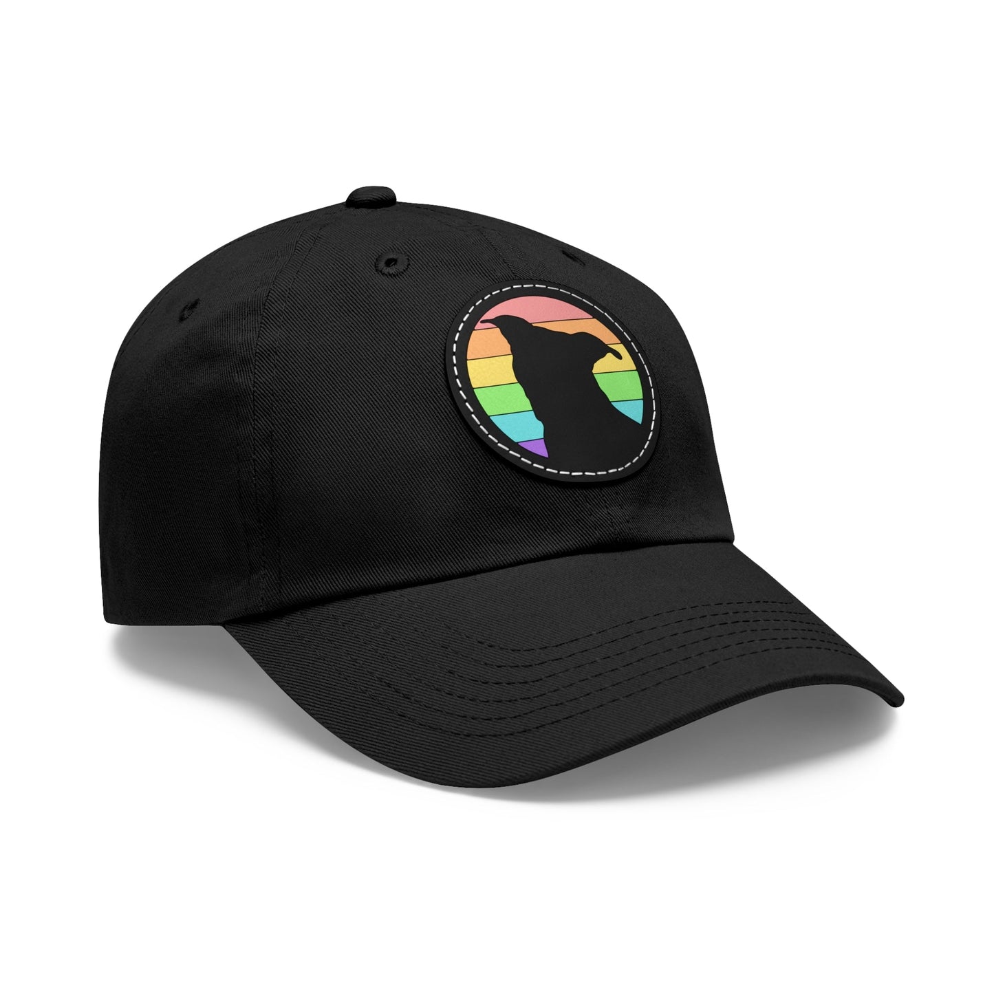 LGBTQ+ Pride | Pit Bull Silhouette | Dad Hat - Detezi Designs-92683270550549237013