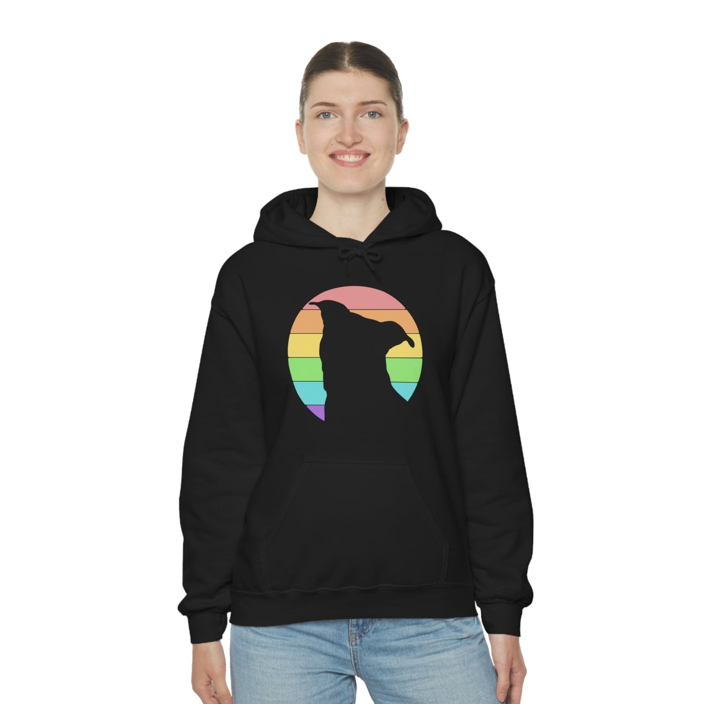 LGBTQ+ Pride | Pit Bull Silhouette | Hooded Sweatshirt - Detezi Designs-10337931453675201945