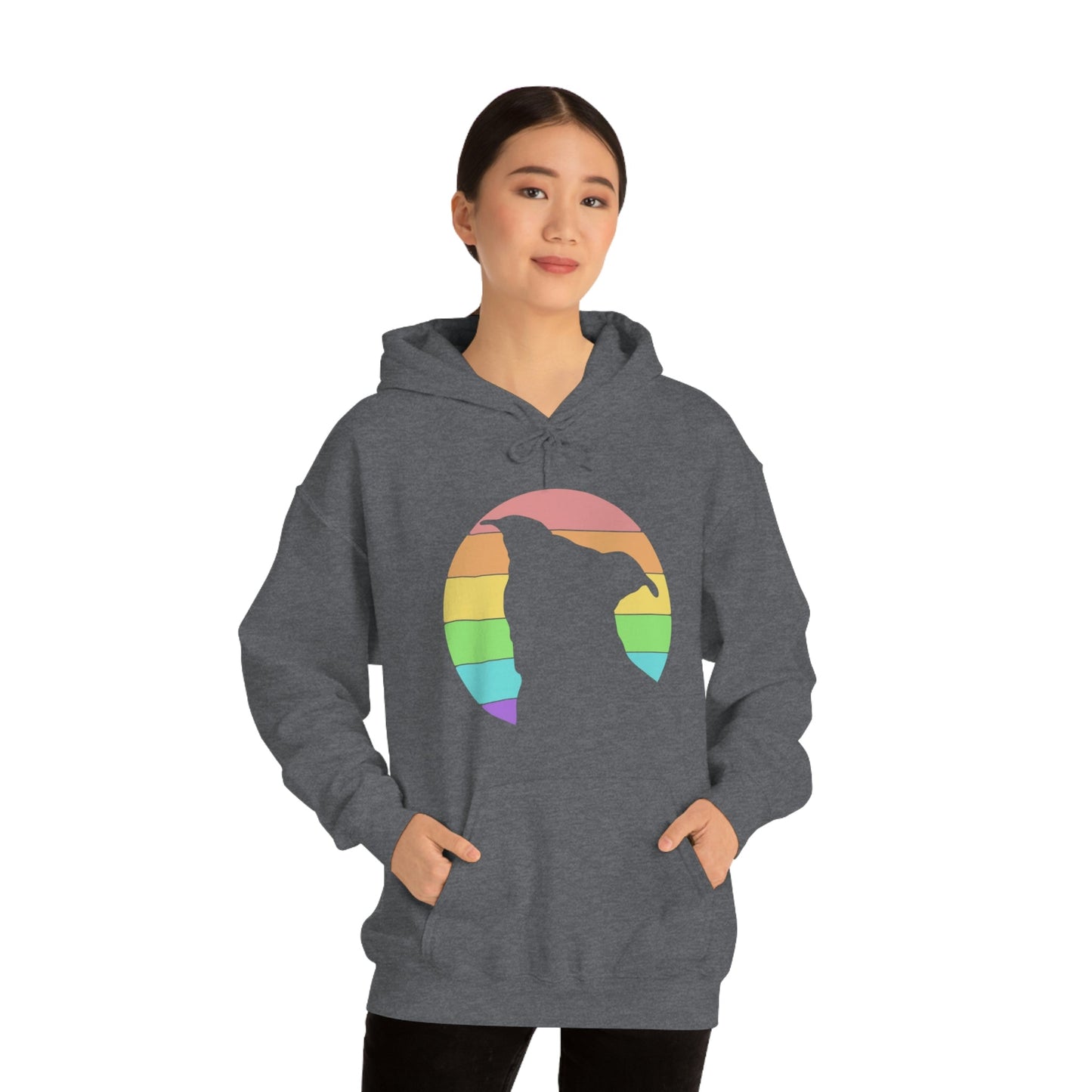 LGBTQ+ Pride | Pit Bull Silhouette | Hooded Sweatshirt - Detezi Designs-19258627236269502894