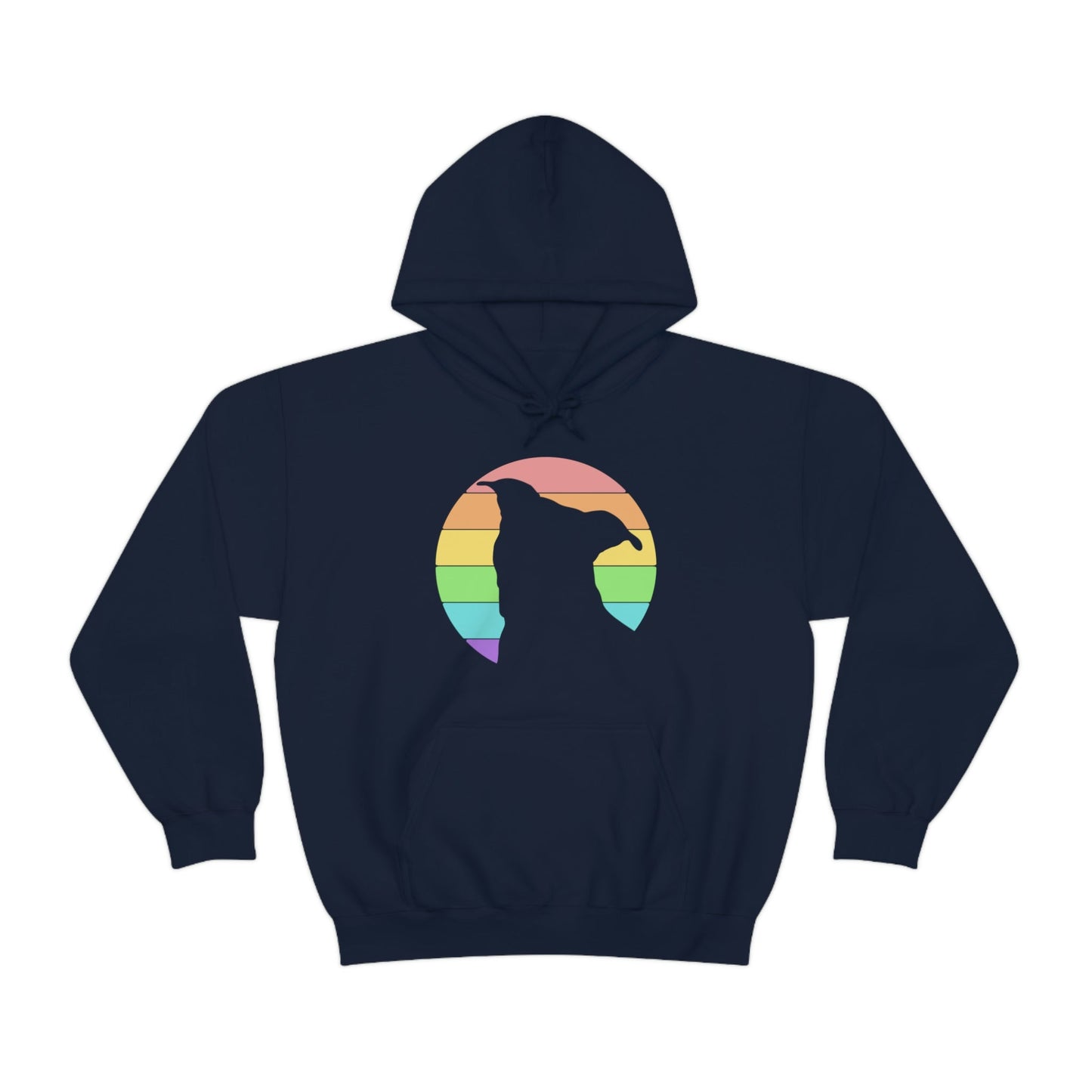 LGBTQ+ Pride | Pit Bull Silhouette | Hooded Sweatshirt - Detezi Designs-25771576879647091809